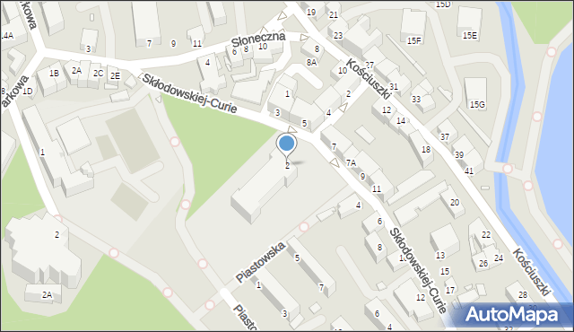 Kamienna Góra, Skłodowskiej-Curie Marii, 2, mapa Kamienna Góra