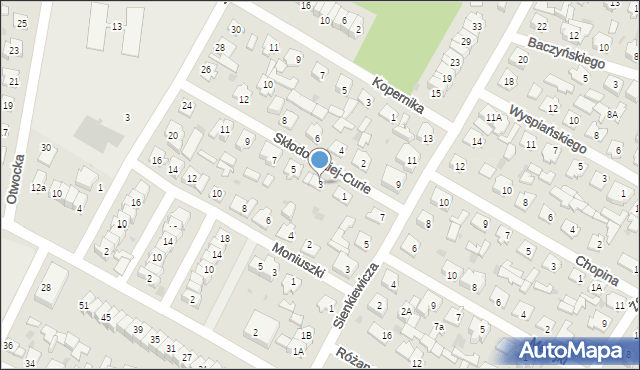 Karczew, Skłodowskiej-Curie Marii, 3, mapa Karczew