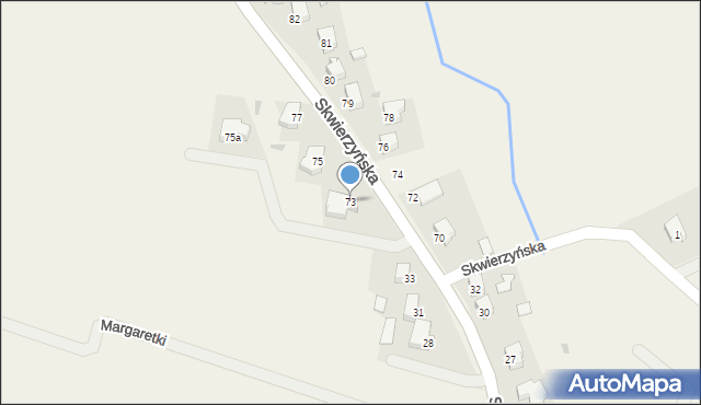Karnin, Skwierzyńska, 73, mapa Karnin