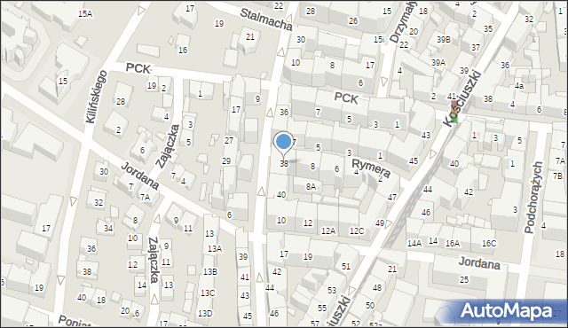 Katowice, Skłodowskiej-Curie Marii, 38, mapa Katowic