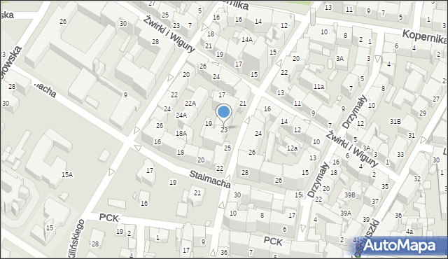 Katowice, Skłodowskiej-Curie Marii, 23, mapa Katowic