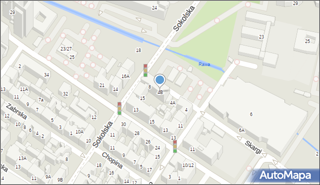 Katowice, Skargi Piotra, ks., 4B, mapa Katowic