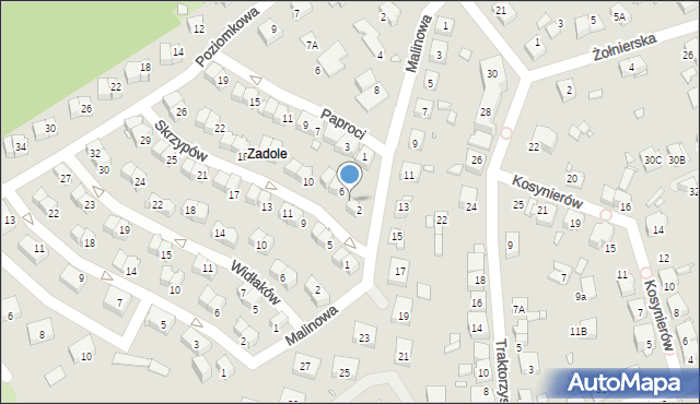 Katowice, Skrzypów, 4, mapa Katowic