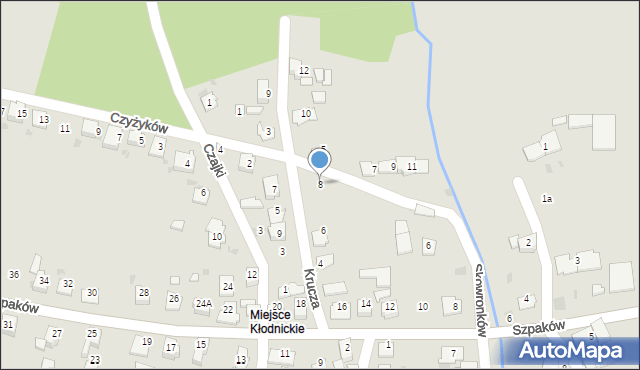 Kędzierzyn-Koźle, Skowronków, 8, mapa Kędzierzyna-Koźle