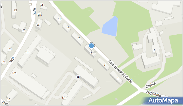 Kętrzyn, Skłodowskiej-Curie Marii, 5, mapa Kętrzyn