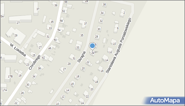 Kętrzyn, Skrajna, 24, mapa Kętrzyn