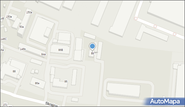 Kielce, Skrajna, 84, mapa Kielc