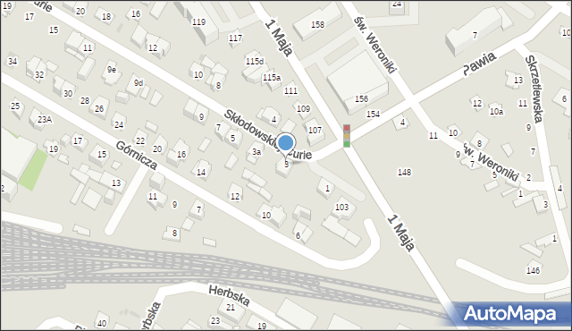 Kielce, Skłodowskiej-Curie Marii, 3, mapa Kielc