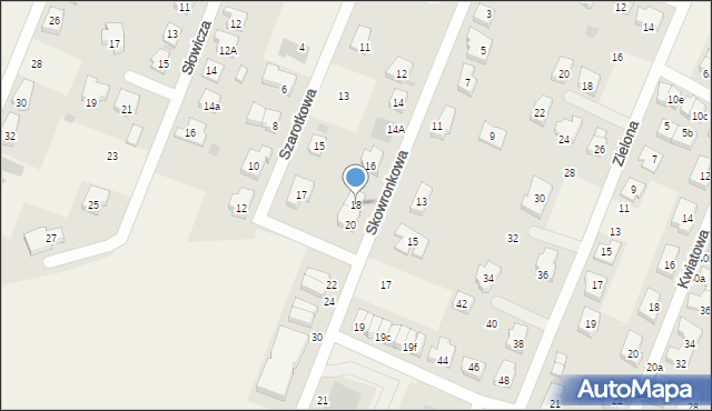 Kiełczów, Skowronkowa, 18, mapa Kiełczów