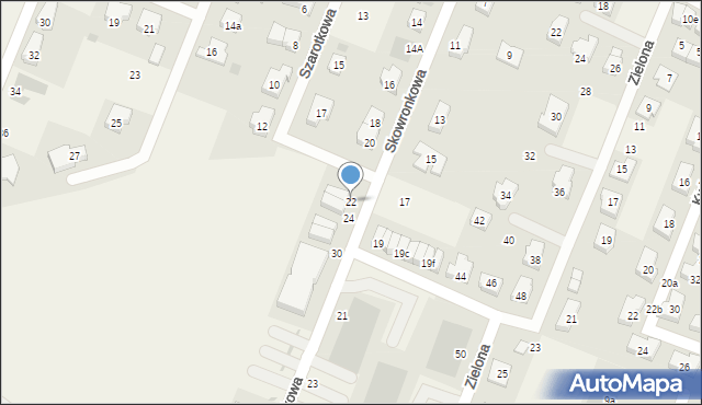 Kiełczów, Skowronkowa, 22, mapa Kiełczów