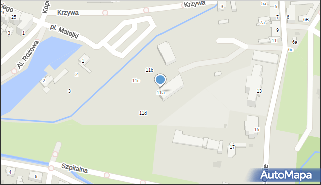 Kluczbork, Skłodowskiej-Curie Marii, 11a, mapa Kluczbork