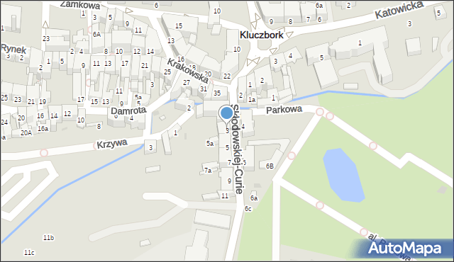 Kluczbork, Skłodowskiej-Curie Marii, 3, mapa Kluczbork