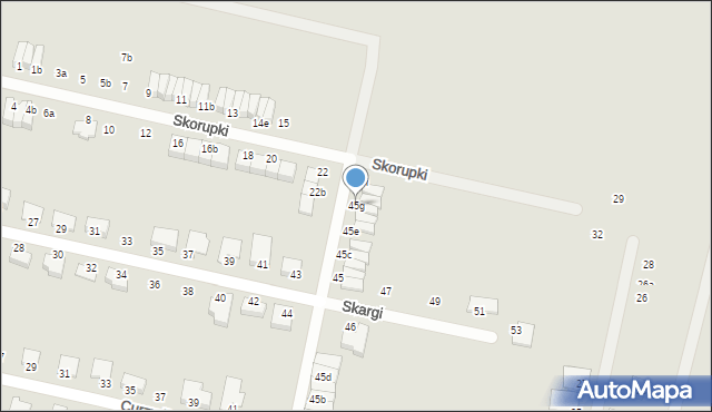 Kluczbork, Skorupki Ignacego Jana, ks., 45g, mapa Kluczbork