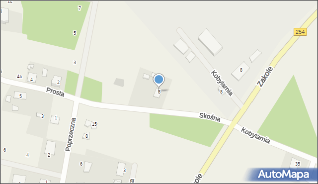 Kobylarnia, Skośna, 8, mapa Kobylarnia