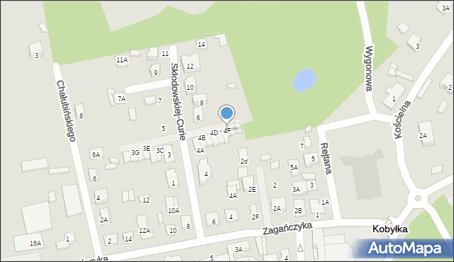 Kobyłka, Skłodowskiej-Curie Marii, 4F, mapa Kobyłka