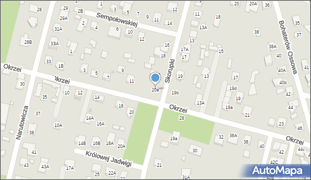 Kobyłka, Skorupki Ignacego Jana, ks., 20a, mapa Kobyłka