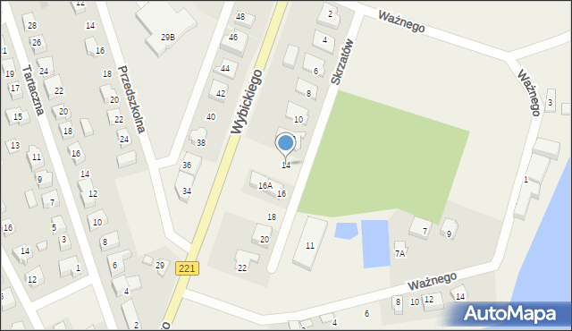 Kolbudy, Skrzatów, 14, mapa Kolbudy