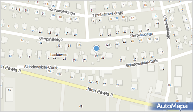 Konin, Skłodowskiej-Curie Marii, 19, mapa Konina