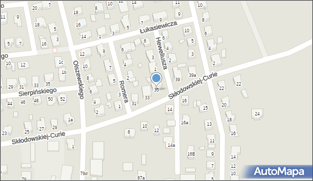 Konin, Skłodowskiej-Curie Marii, 35, mapa Konina