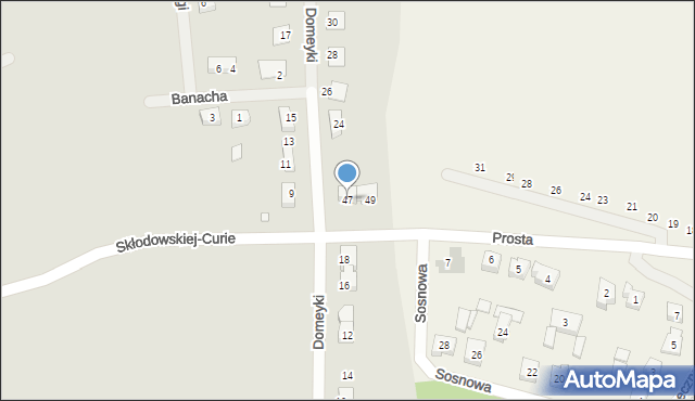 Konin, Skłodowskiej-Curie Marii, 47, mapa Konina