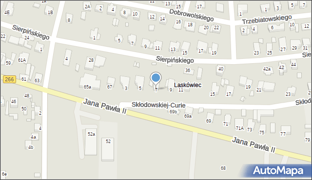 Konin, Skłodowskiej-Curie Marii, 7, mapa Konina