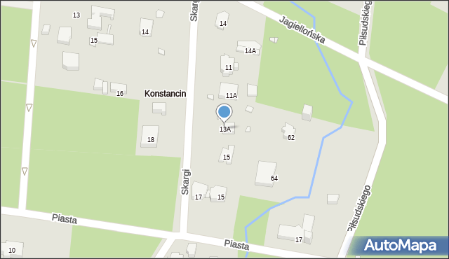 Konstancin-Jeziorna, Skargi Piotra, ks., 13A, mapa Konstancin-Jeziorna