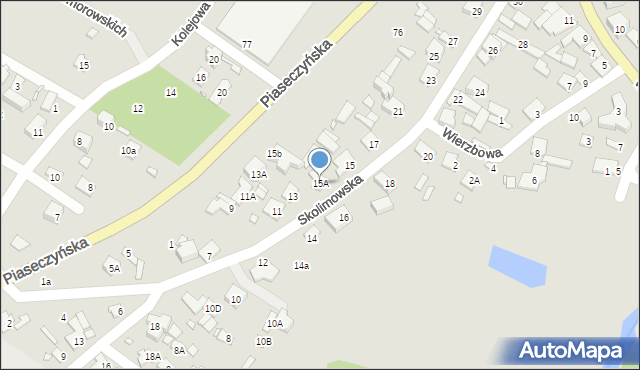 Konstancin-Jeziorna, Skolimowska, 15A, mapa Konstancin-Jeziorna