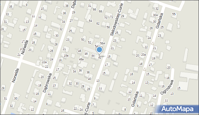 Konstantynów Łódzki, Skłodowskiej-Curie Marii, 42, mapa Konstantynów Łódzki