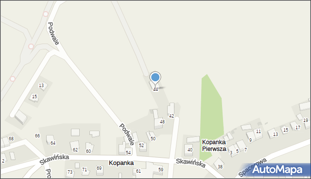 Kopanka, Skawińska, 44, mapa Kopanka