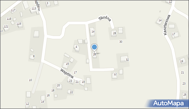 Kopanka, Skośna, 16, mapa Kopanka