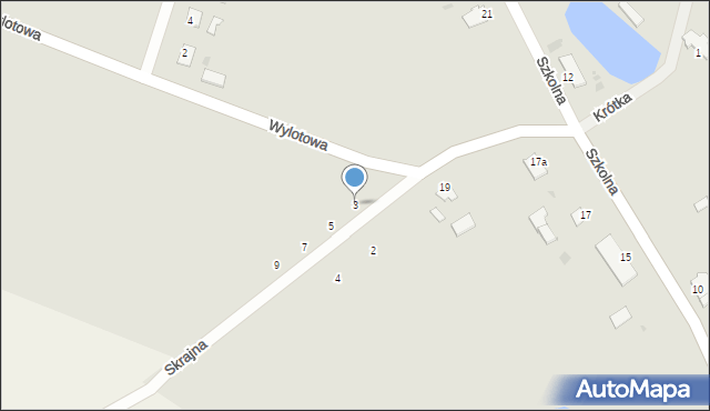 Korsze, Skrajna, 3, mapa Korsze