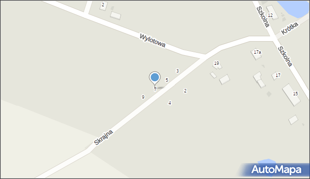 Korsze, Skrajna, 7, mapa Korsze