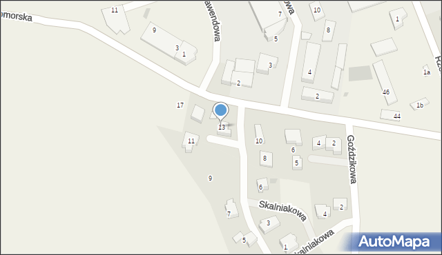 Kosakowo, Skalniakowa, 13, mapa Kosakowo