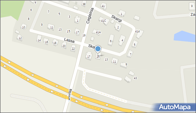 Kościerzyna, Skargi Piotra, ks., 15, mapa Kościerzyna