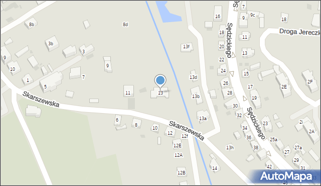 Kościerzyna, Skarszewska, 13, mapa Kościerzyna