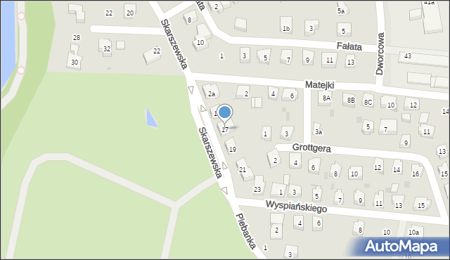 Kościerzyna, Skarszewska, 17, mapa Kościerzyna
