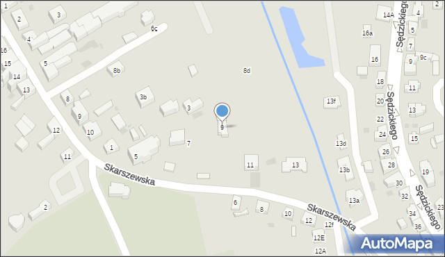 Kościerzyna, Skarszewska, 9, mapa Kościerzyna