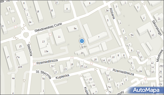 Kościerzyna, Skłodowskiej-Curie Marii, 9, mapa Kościerzyna