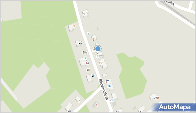 Koszalin, Skowronków, 13, mapa Koszalina