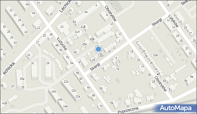 Koszalin, Skargi Piotra, ks., 22, mapa Koszalina