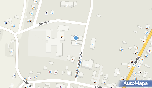 Koszyce, Skłodowskiej-Curie Marii, 5, mapa Koszyce