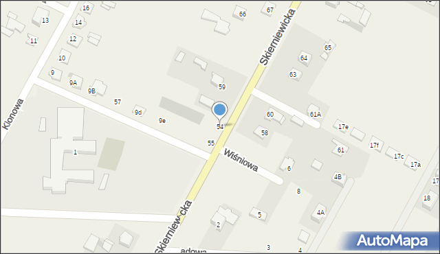 Kozłów Biskupi, Skierniewicka, 54, mapa Kozłów Biskupi