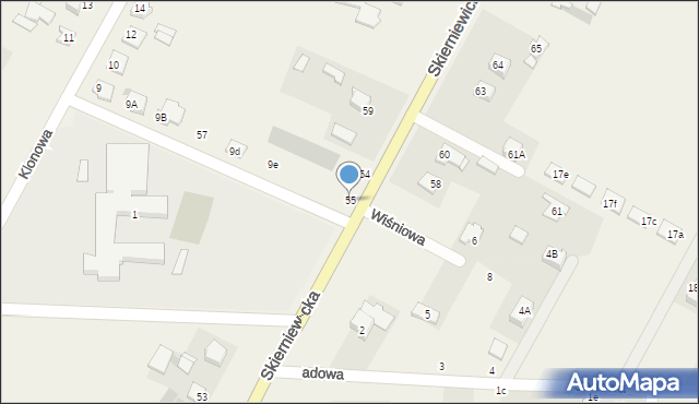 Kozłów Biskupi, Skierniewicka, 55, mapa Kozłów Biskupi