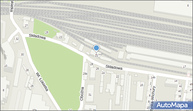 Kraków, Składowa, 21, mapa Krakowa