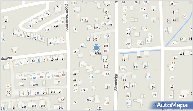 Kraków, Skotnicka, 108b, mapa Krakowa