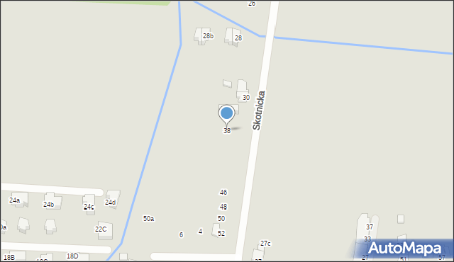 Kraków, Skotnicka, 38, mapa Krakowa