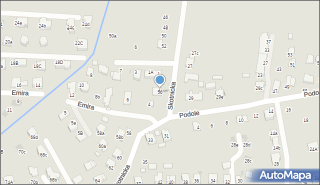 Kraków, Skotnicka, 56, mapa Krakowa
