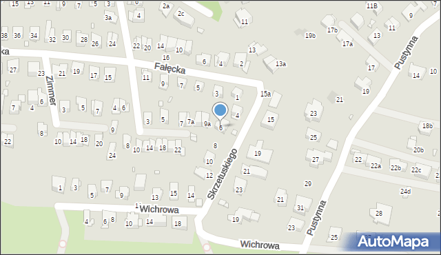Kraków, Skrzetuskiego, 6, mapa Krakowa