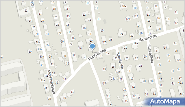 Kraków, Skowronia, 6g, mapa Krakowa