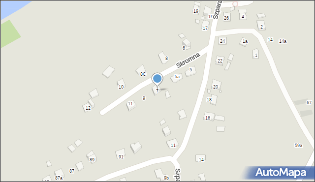 Kraków, Skromna, 7, mapa Krakowa